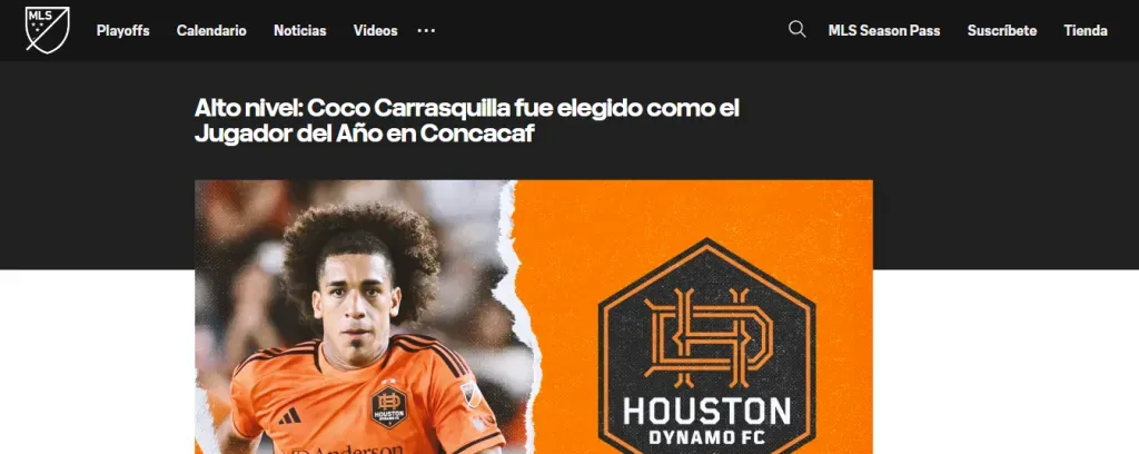 MLS USA sobre Adalberto Carrasquilla