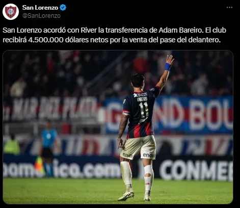 Bareiro se fue a River.