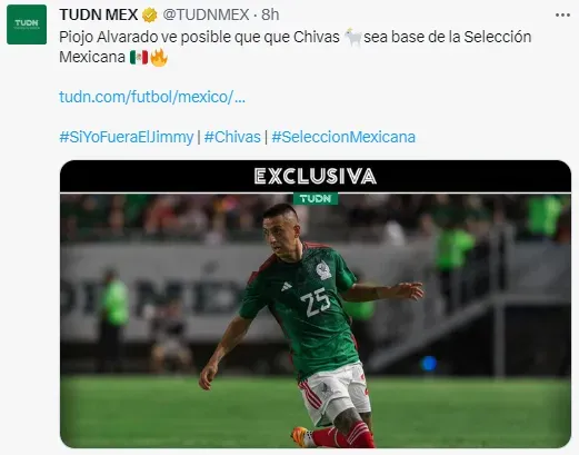 Fuente: Twitter @TUDNMEX