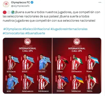 Luis Palma recibio mensaje de Olympiacos antes de la fecha FIFA.