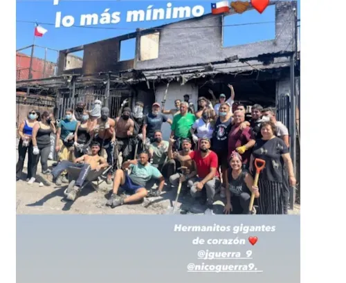 Nico Guerra en ayuda de afectados por incendios (Instagram)