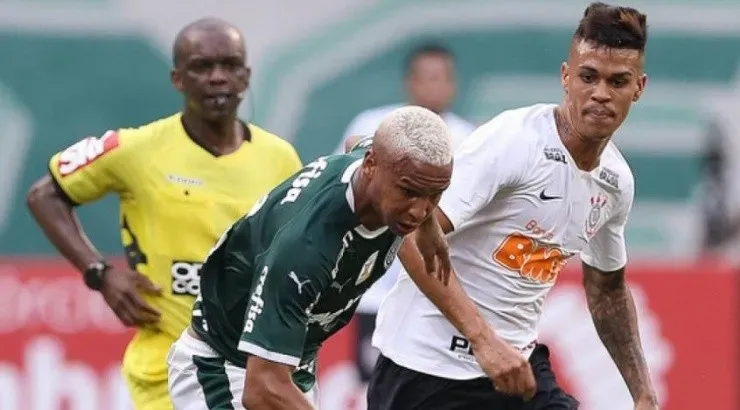Deyverson durante clássico contra o Corinthians – Foto: Cesar Greco/Palmeiras.