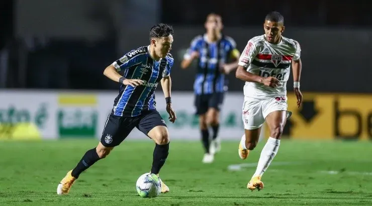 Grêmio se sentiu prejudicado em alguns lances – Foto: Lucas Uebel/Grêmio.