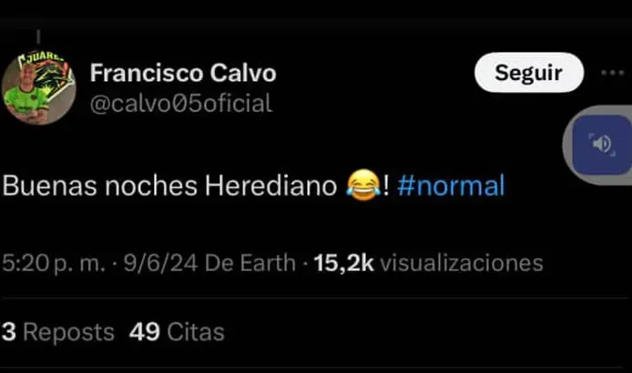 Francisco Calvo en redes sociales