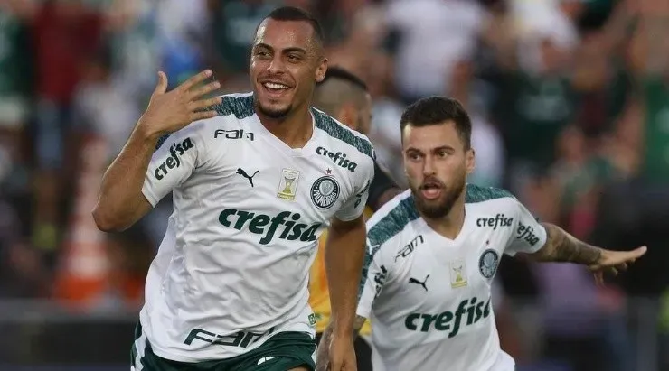 Arthur comemora seu primeiro e único gol pelo Palmeiras, Foto: Cesar Greco