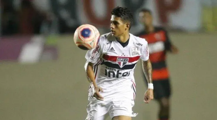 Gustavo Maia vem ganhando chances com Fernando Diniz no São Paulo. Foto: Rubens Chiri/ São Paulo FC