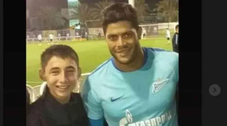 Acosta ao lado de Hulk na época em que o brasileiro defendia o Zenit-RUS (Foto: Reprodução/@acostaadiego)