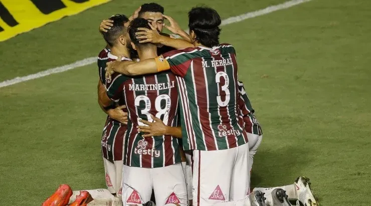 Jogadores do Fluminense comemoram gol (Foto: Getty Images)