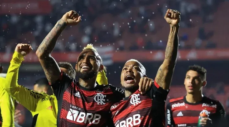 O Flamengo venceu o São Paulo por 3 a 1, no Morumbi. Foto:Marcello Zambrana/AGIF
