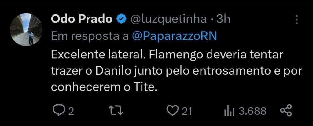 Repercussão via Twitter