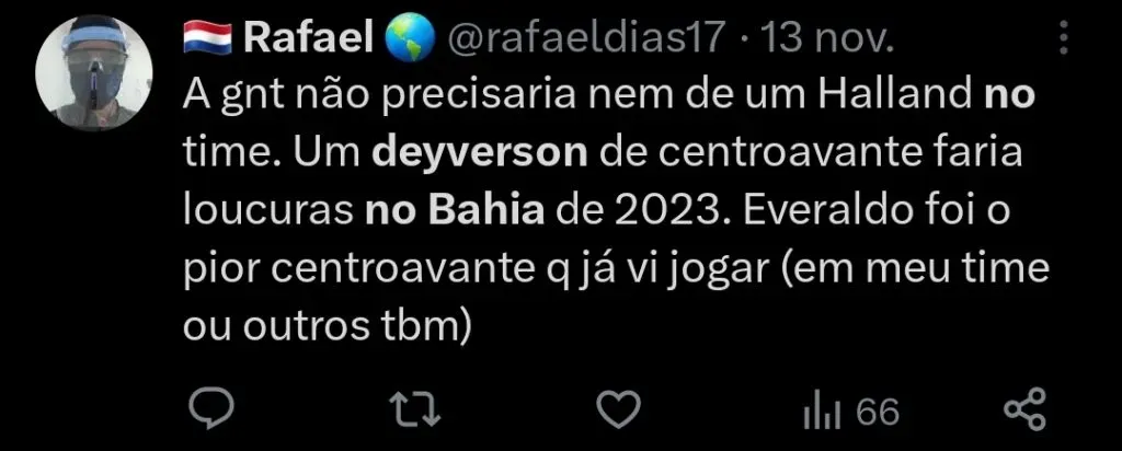 Repercussão via Twitter