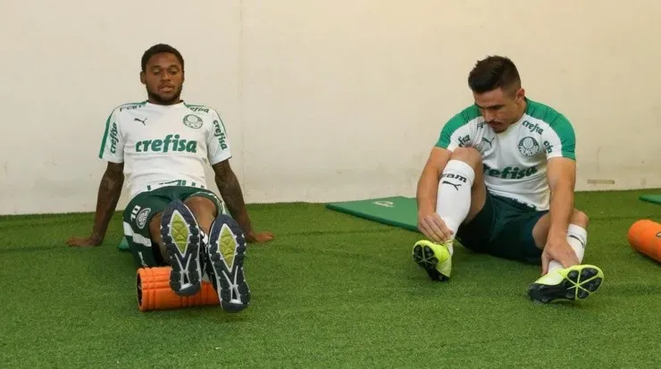 Luiz Adriano e Willian: únicas opções (Foto: Divulgação/Palmeiras)