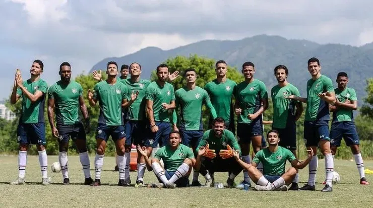 O elenco do Tricolor Carioca se mostrou contra o retorno do futebol. (Foto: Lucas Merçon/Fluminense)