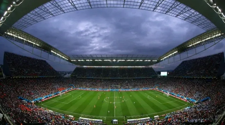 Arena Corinthians lotada durante partida na Copa do Mundo de 2014.