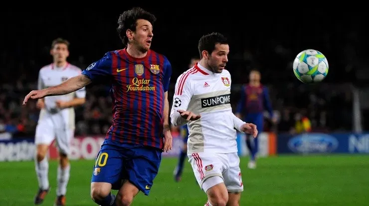 Foto: David Ramos/Getty Images – Messi em ação na partida.