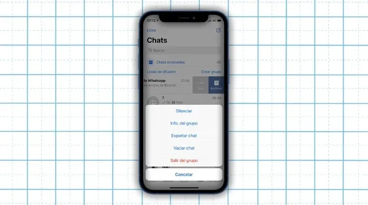 Cómo vaciar una conversación (Fuente: Captura de pantalla)