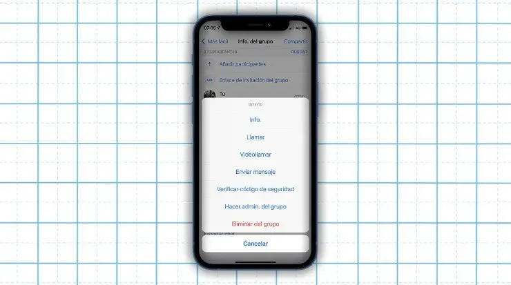 Cómo ser administrador de un grupo (Fuente: Captura de pantalla)