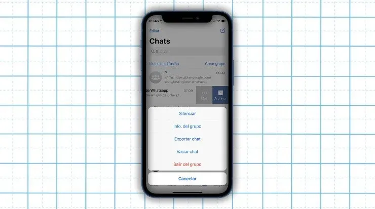 Conservar los chats y enviarlos por mail (Fuente: Captura de pantalla)