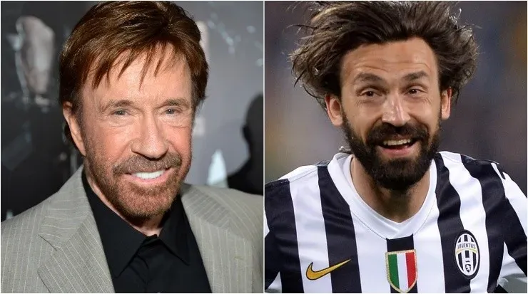 Pirlo / Chuck Norris (Fuente: Getty Images)