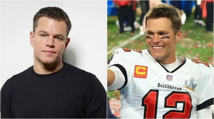 Tom Brady / Matt Damon (Fuente: Getty Images)