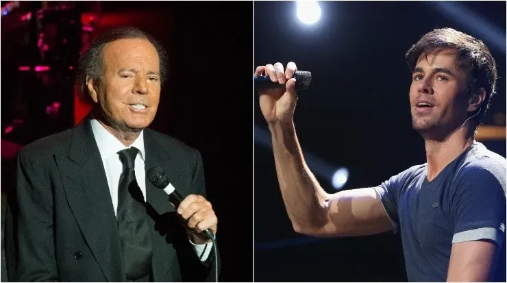 Julio Iglesias y Enrique Iglesias (Fuente: Getty Images)