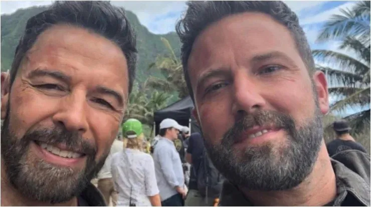 Ben Affleck junto a Cetrone, su habitual doble (Instagram)