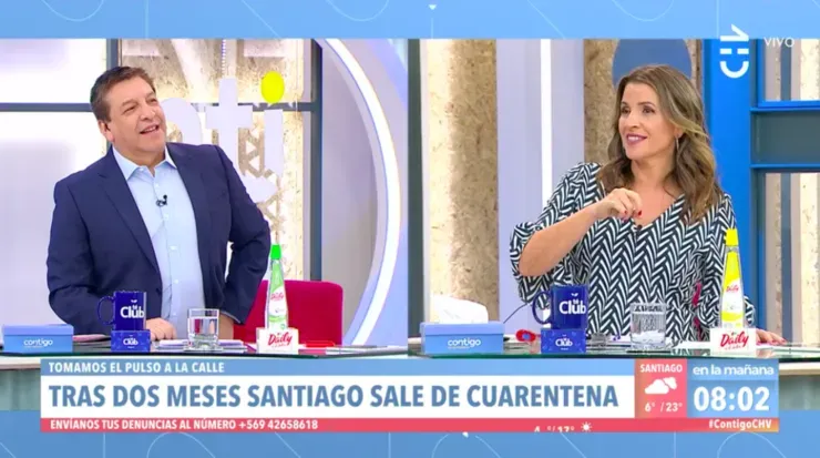 El momento de las confesiones entre Monserrat Álvarez y Julio César Rodríguez en el inicio de Contigo en la Mañana.