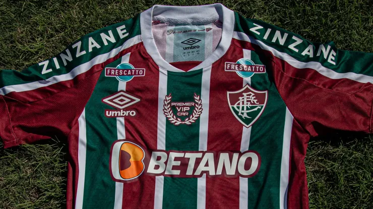 Foto: (Marcelo Gonçalves/FFC) - A Frescatto voltou a patrocinar o Fluminense 
