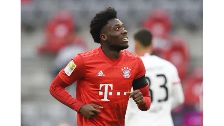 Pool/Getty Images- Alphonso Davies, lateral-esquerdo do Bayern e da seleção do Canadá
