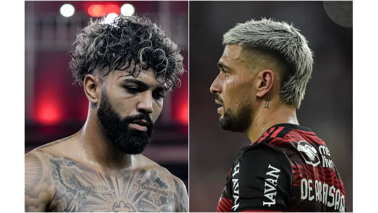 Fotos: (Thiago Ribeiro/AGIF) - Gabigol e Arrascaeta podem acabar ficando de fora da decisão entre Athletico e Flamengo na Copa do Brasil
