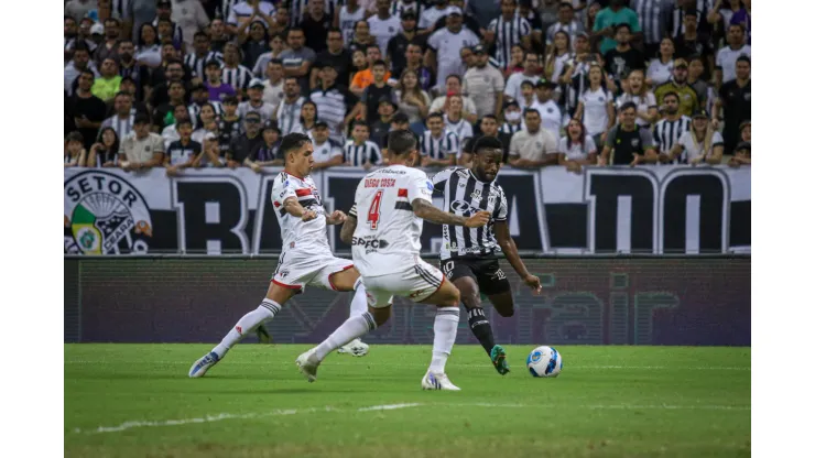 Foto: (Lucas Emanuel/AGIF) - O Ceará foi eliminado pelo São Paulo na Sul-Americana na disputa por pênaltis
