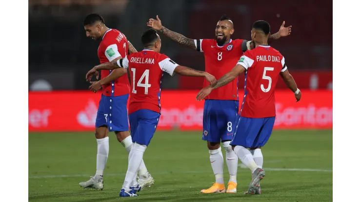 Pool/Getty Images- Jogadores da Seleção do Chile
