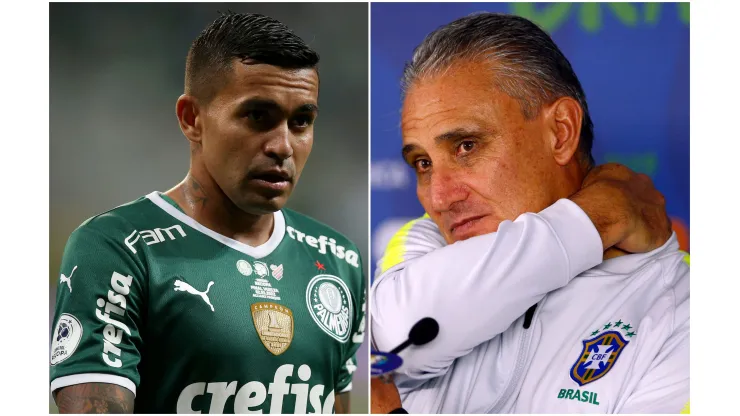 Fotos: (Alexandre Schneider/Getty Images/Thiago Calil/AGIF) - Dudu, do Palmeiras, teve poucas oportunidades na Seleção Brasileira com Tite 
