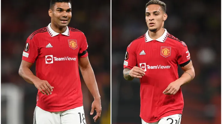 Fotos: (Michael Regan/Getty Images) - Casemiro e Antony, do Manchester United, da Inglaterra, ajudaram o São Paulo a apresentar superávit até agosto de 2022
