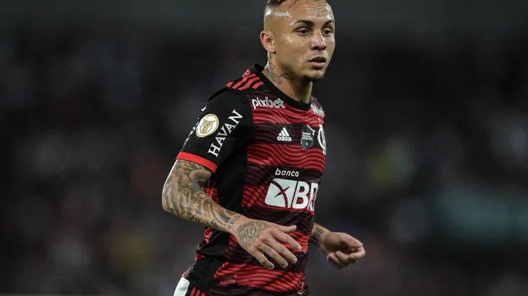 Thiago Ribeiro/AGIF- Cebolinha, atacante do Flamengo
