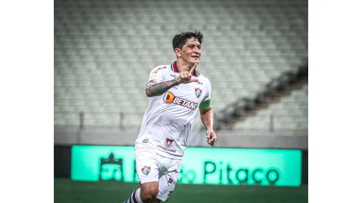 Foto: (Lucas Emanuel/AGIF) - Germán Cano entrou para a história do Brasileirão pelo Fluminense nesta temporada
