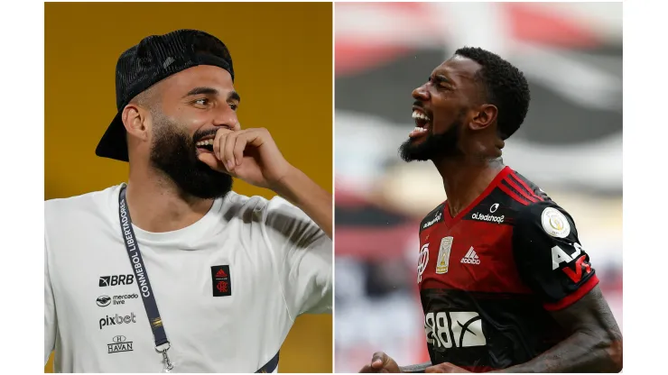 Fotos: (Buda Mendes/Getty Images/	Wagner Meier/Getty Images) - Thiago Maia 'incendiou' a torcida do Flamengo na web após a notícia da negociação com Gerson, do Olympique de Marselha
