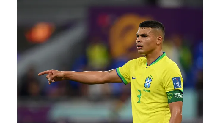 Foto: (Matthias Hangst/Getty Images) - Thiago Silva falou sobre a possibilidade de Tite poupar titulares da Seleção Brasileira na Copa do Mundo
