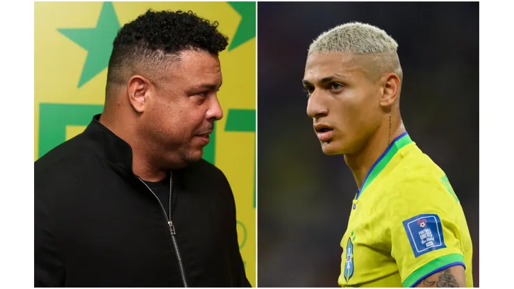 Fotos: (Buda Mendes/Getty Images/Matthias Hangst/Getty Images) - Ronaldo elogiou a atuação de Richarlison pela Seleção Brasileira na Copa do Mundo
