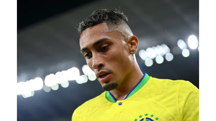 Foto: (Justin Setterfield/Getty Images)  - Raphinha ainda não marcou gols pela Seleção Brasileira nesta Copa do Mundo
