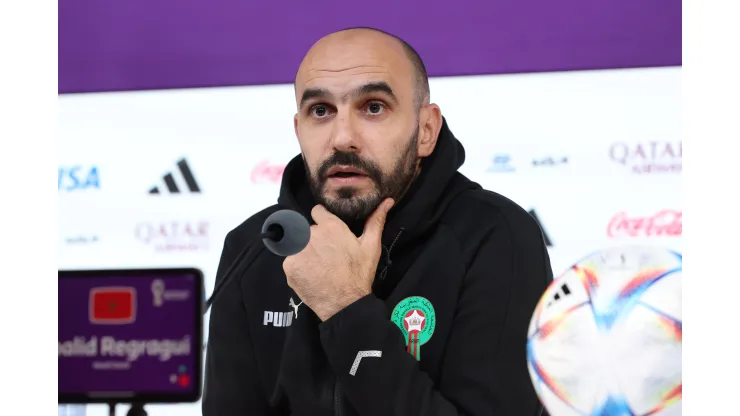 Alexander Hassenstein/ Getty Images- Walid Regragui, técnico de Marrocos
