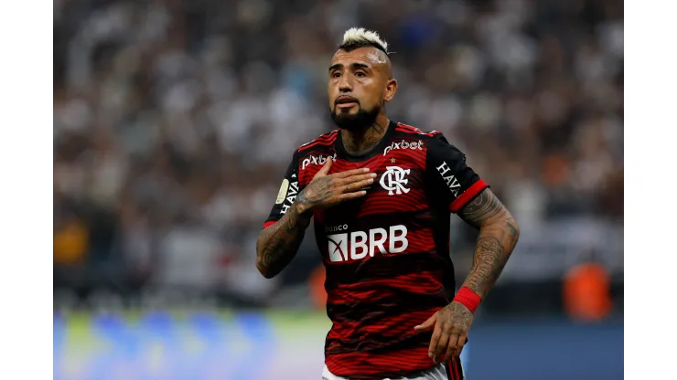 Ricardo Moreira/ Getty Images- Arturo Vidal, volante do Flamengo
