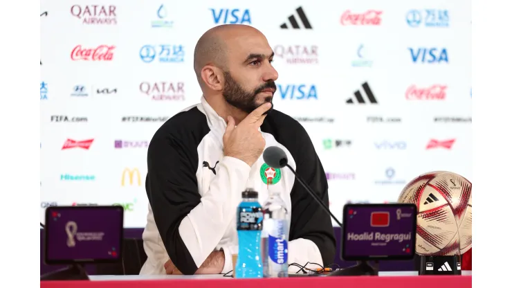 Alex Pantling/ Getty Images- Walid Regragui, técnico do Marrocos
