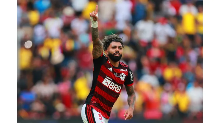 Buda Mendes/ Getty Images- Gabigol, atacante do Flamengo
