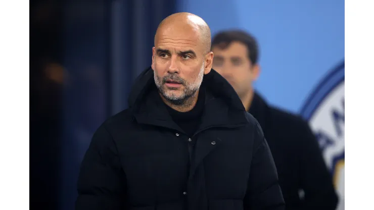 Naomi Baker/ Getty Images- Pep Guardiola, técnico do Manchester City 
