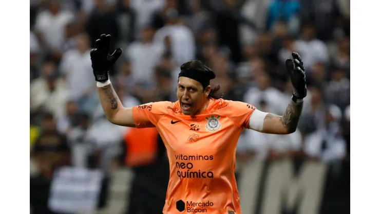 Foto: (Ricardo Moreira/Getty Images) - Cássio fez questão de elogiar o novo técnico do Corinthians
