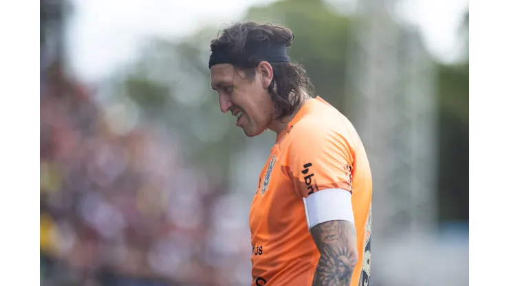 Diogo Reis/AGIF- Cássio, goleiro do Corinthians teve boa atuação diante do Red Bull Bragantino na derrota deste domingo (15).
