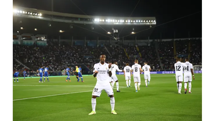 Michael Steele/Getty Images- Vini Jr., atacante do Real Madrid
