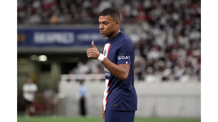 Koji Watanabe/Getty Images- Kylian Mbappé, atacante do PSG
