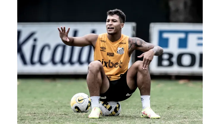 Foto: Ivan Storti/Santos FC - Marcos Leonardo comenta sobre o novo camisa 10 do Santos
